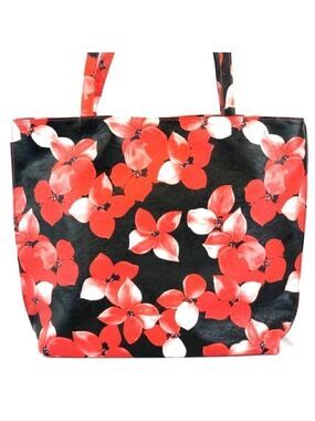 Black and Red Floral Nylon